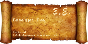 Besenyei Éva névjegykártya