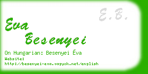 eva besenyei business card