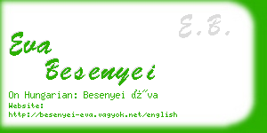 eva besenyei business card